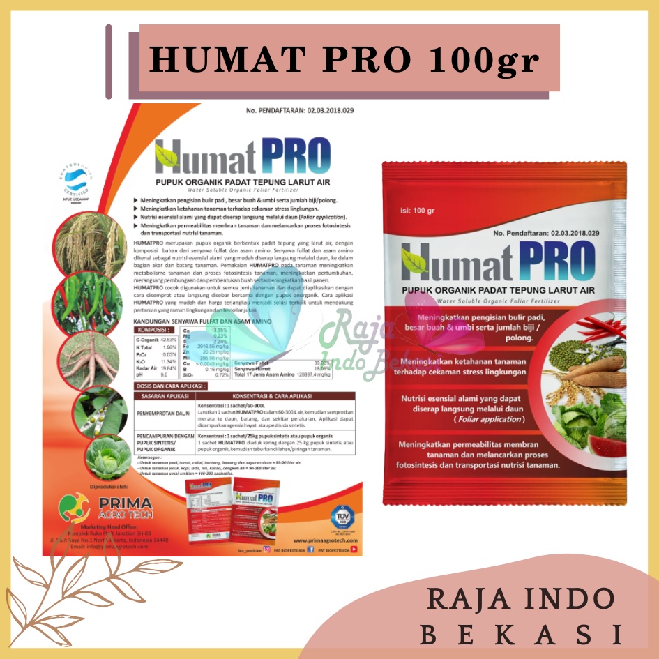 HUMAT PRO 100gr Pupuk Organik Larut Dalam Air HUMATPRO Pupuk Organik Asam Humat