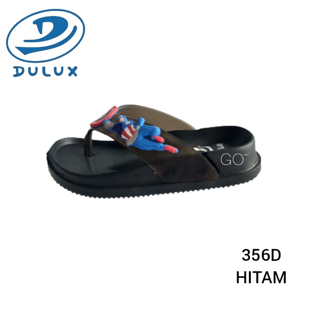 gof DULUX 356C C.A Sandal Japit Anak Cowok Karakter Kapten Amerika Bahan Karet Keren Ukuran 30-35