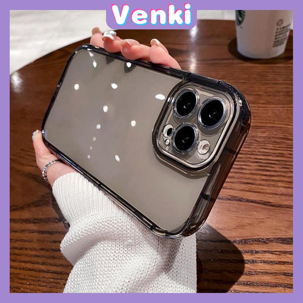 iPhone Case Purple Black Clear TPU Soft Case Transparent Simple Case Airbag Shockproof Protection Camera Compatible For iPhone 14 Pro Max 13 Pro Max 12 Pro Max 11 XR