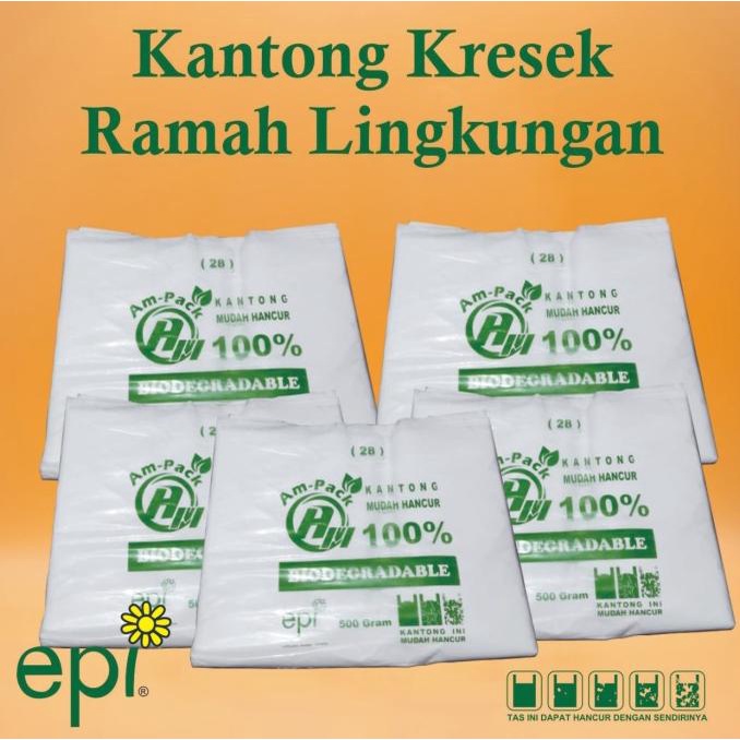 

Kantong Plastik Kresek Putih Ramah Lingkungan Ukuran 17/24/28/40