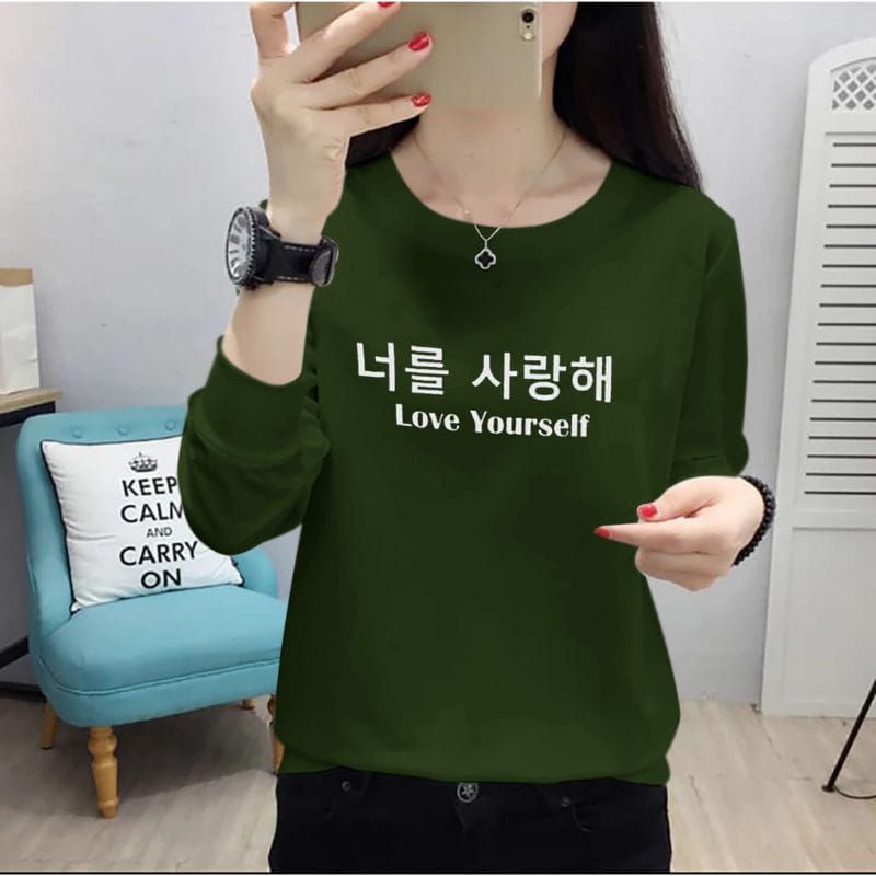 Baju Lengan Panjang kaos Distro Keren Edisi LOVE YOUR SELF BAJU kekinian kaos Keren