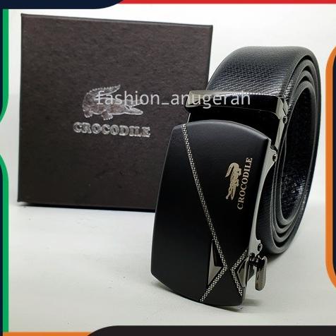IKAT PINGGANG CROCODILE MODEL REL SABUK BELT PRIA KULIT ASLI LEATHER