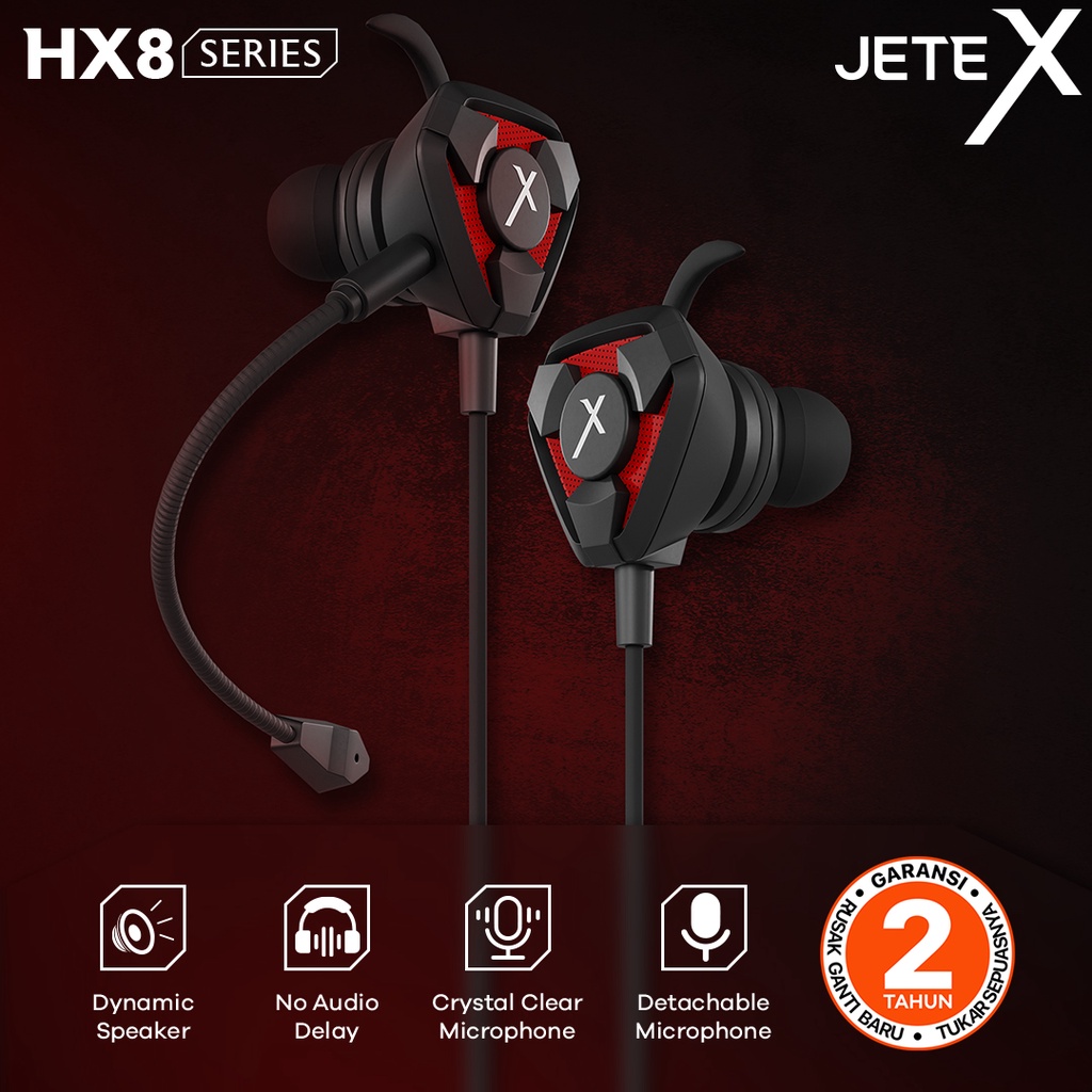 JETE HX8 | Headset Gaming Mic Earphone Gaming - Garansi 2 Tahun