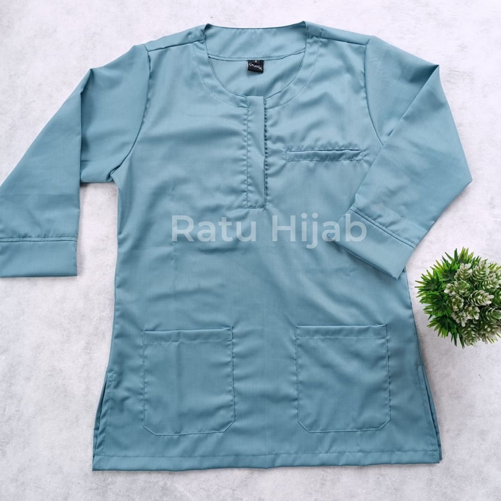 Baju OK OKA RESLETING DEPAN Lengan 7/8 Dokter Petugas medis Perawat Jaga Toyobo PART 2