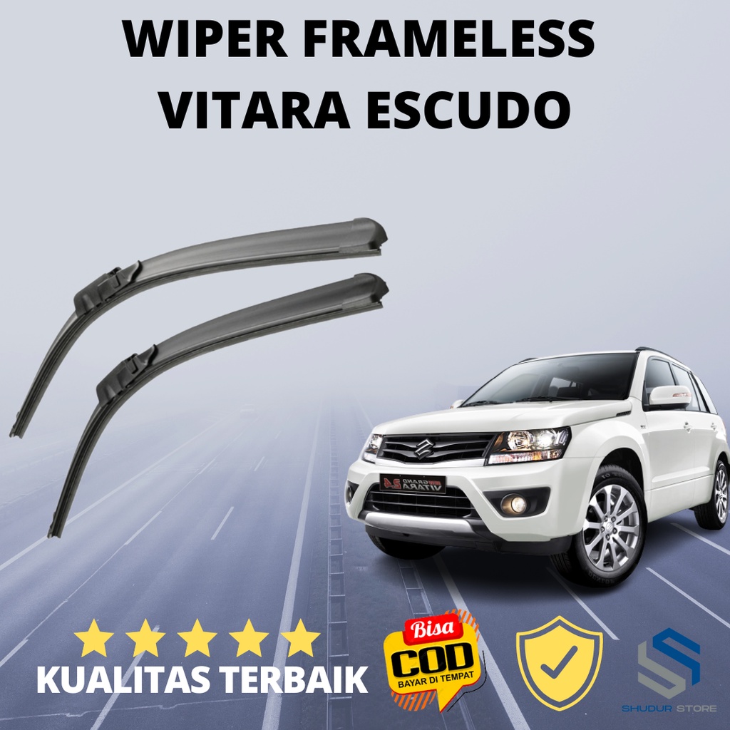 Jual Wiper Escudo Vitara Sapuan Kaca Mobil Model Frameless Banana Karet Set Ori Variasi Wiper