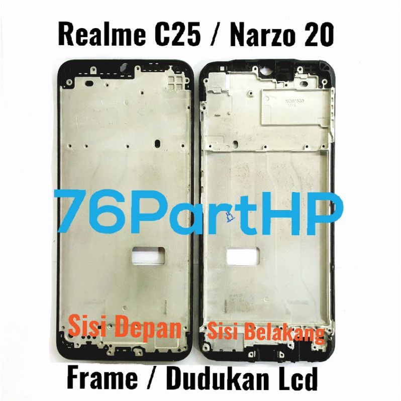 Ori Frame Bezzel Lcd Touchscreen Realme C25 - Narzo 20 - Dudukan LCD