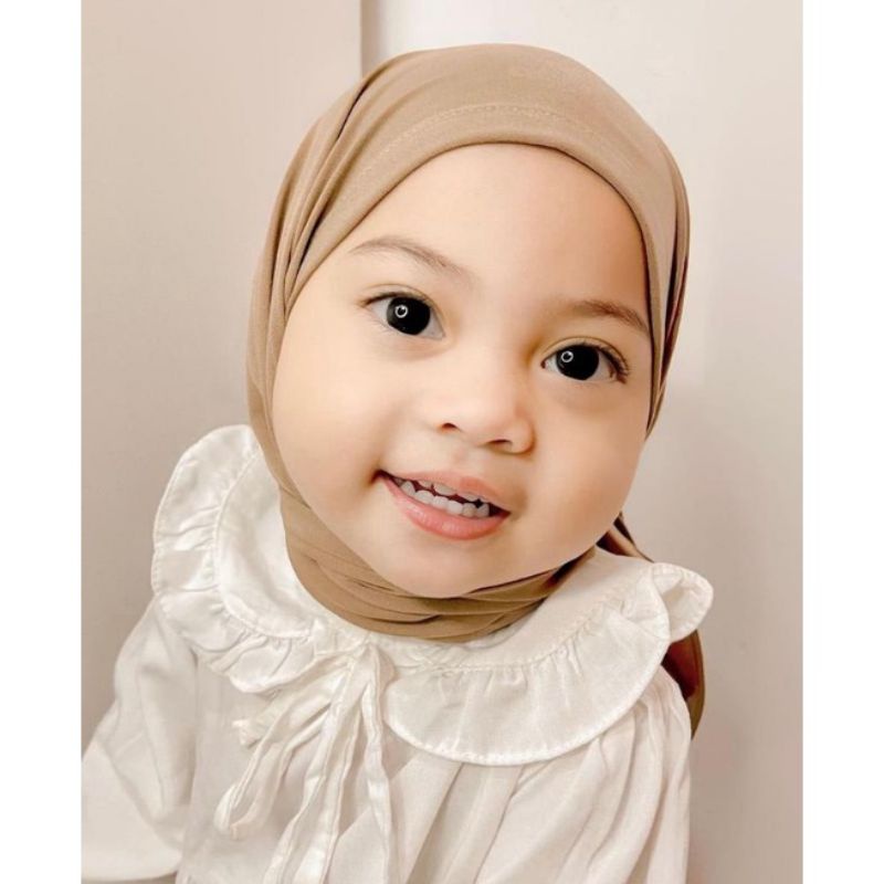 HIJAB ANAK 0-8THN JERSEY PREMIUM / HIJAB ANAK INSTANT SEGITIGA