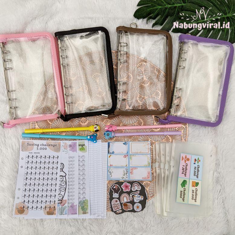 

ボ A6 BINDER KEUANGAN / MONEY BINDER / Paket binder sinking fund / binder A6 / binder sequin daisy hologram / ziplock / zipper pocket STOK BANYAK 2292 ◉