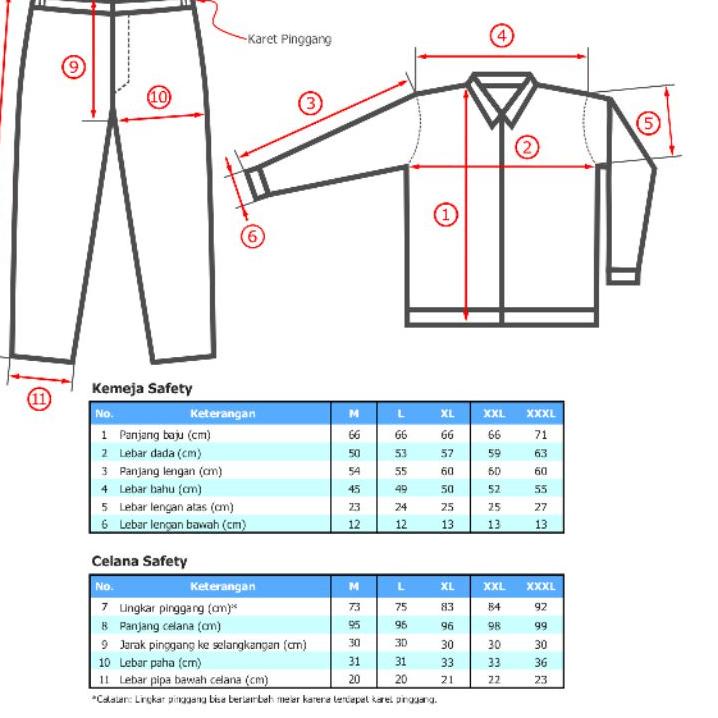 Paling Diminati BAJU & CELANA SAFETY KATELPAK WERPAK KEMEJA SERAGAM SAFETY KERJA TEHNIK LAPANGAN BAJ