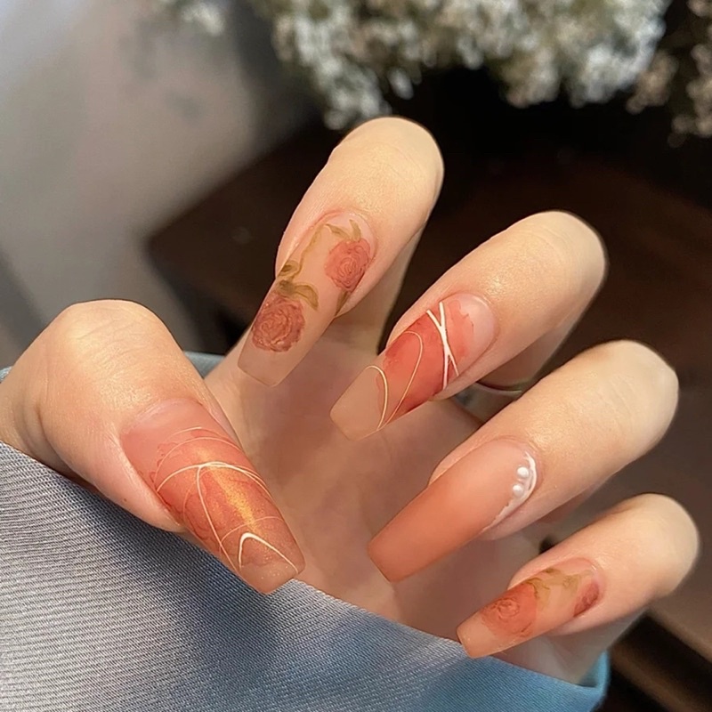 Kuku Palsu 【A81，lem sticker】Nikah kuku Wedding False Nailart Pengantin Tangan