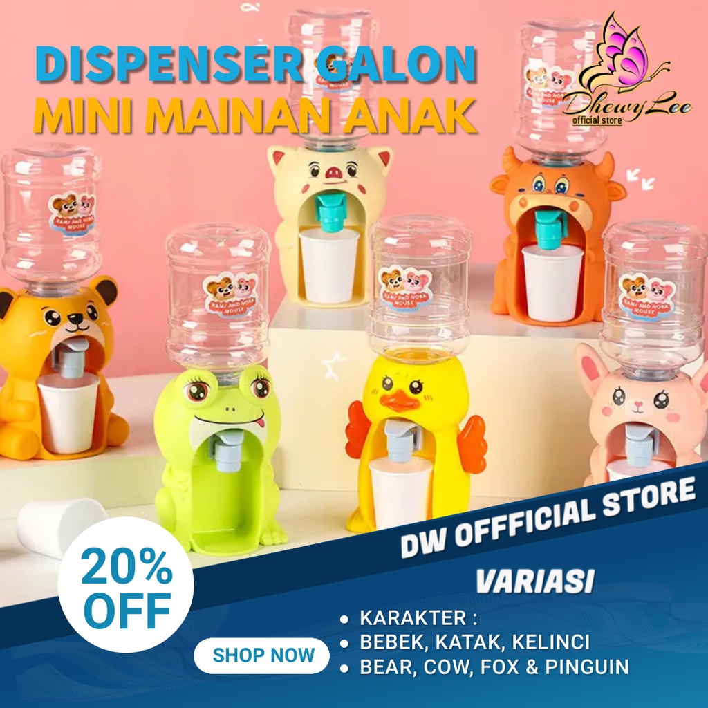 dhewylee - Dispenser Mini Galon Portable Anak Air Minum Karakter Bebek
