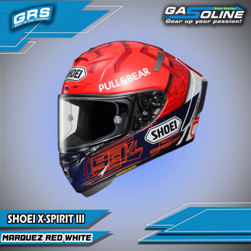 SHOEI X-SPIRIT III MARQUEZ RED WHITE