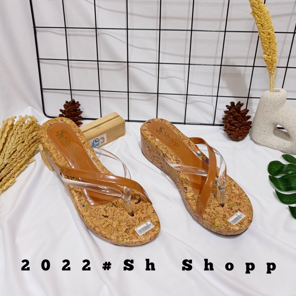 Sandal Wedges Wanita Terbaru jepit jeli /Promo Sandal Wedges Jepit Wanita Termurah / Sandal Wedges Wanita Kekinian