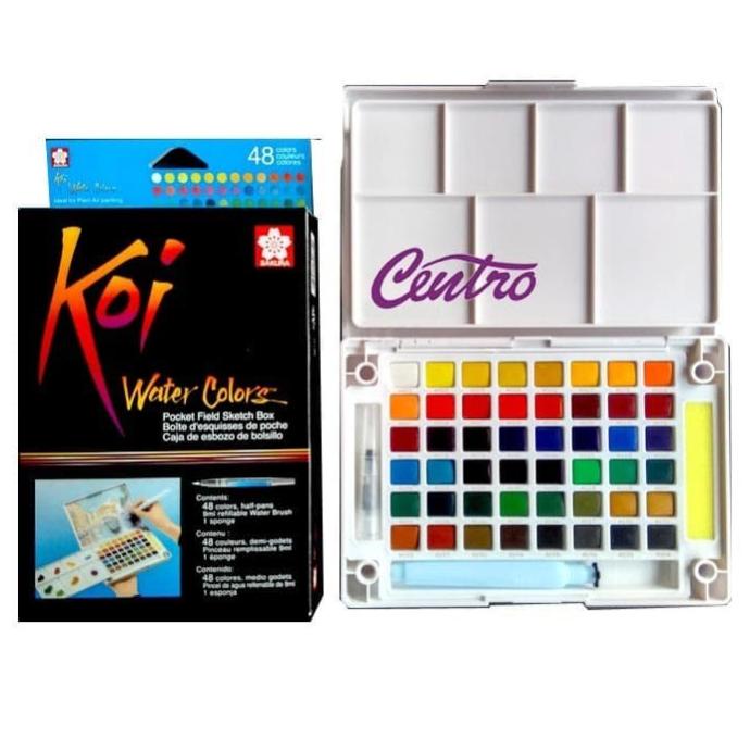 

[COD] SAKURA KOI WATER COLORS 48 COLOR SKETCH POCKET BOX SET PROMO Kode 562