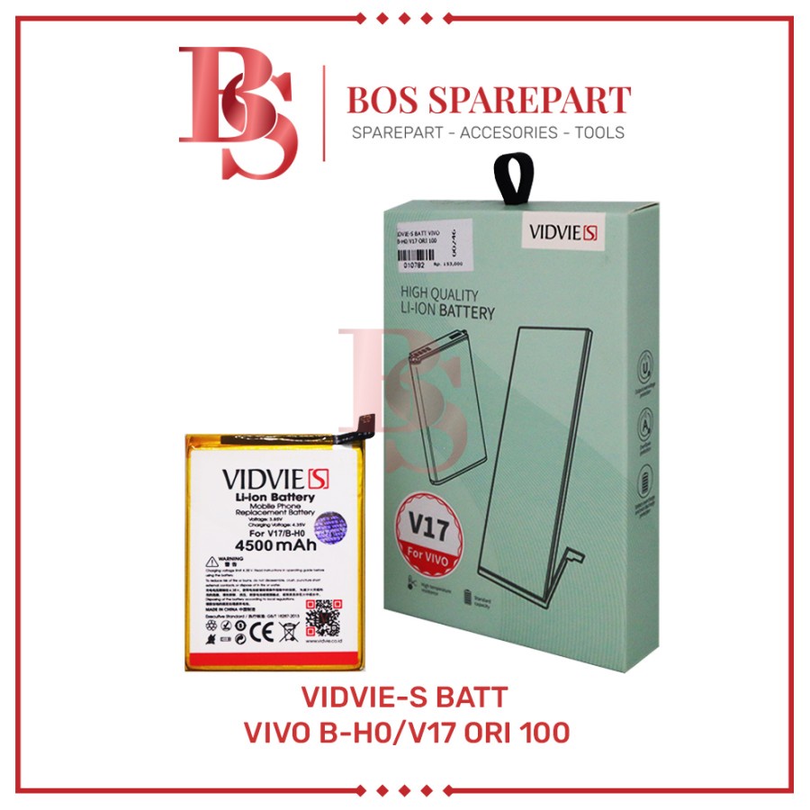 VIDVIE-S BATERAI VIVO B-H0 / V17 ORI 100 / BATTERY / BATRE