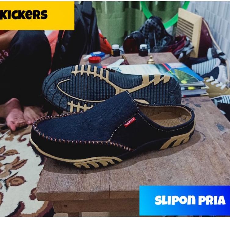 Stok Terbatas Kickers / kickers pria/sepatu pria/slop pria/kikers/sepatu slop/sepatu slop pria/slop 