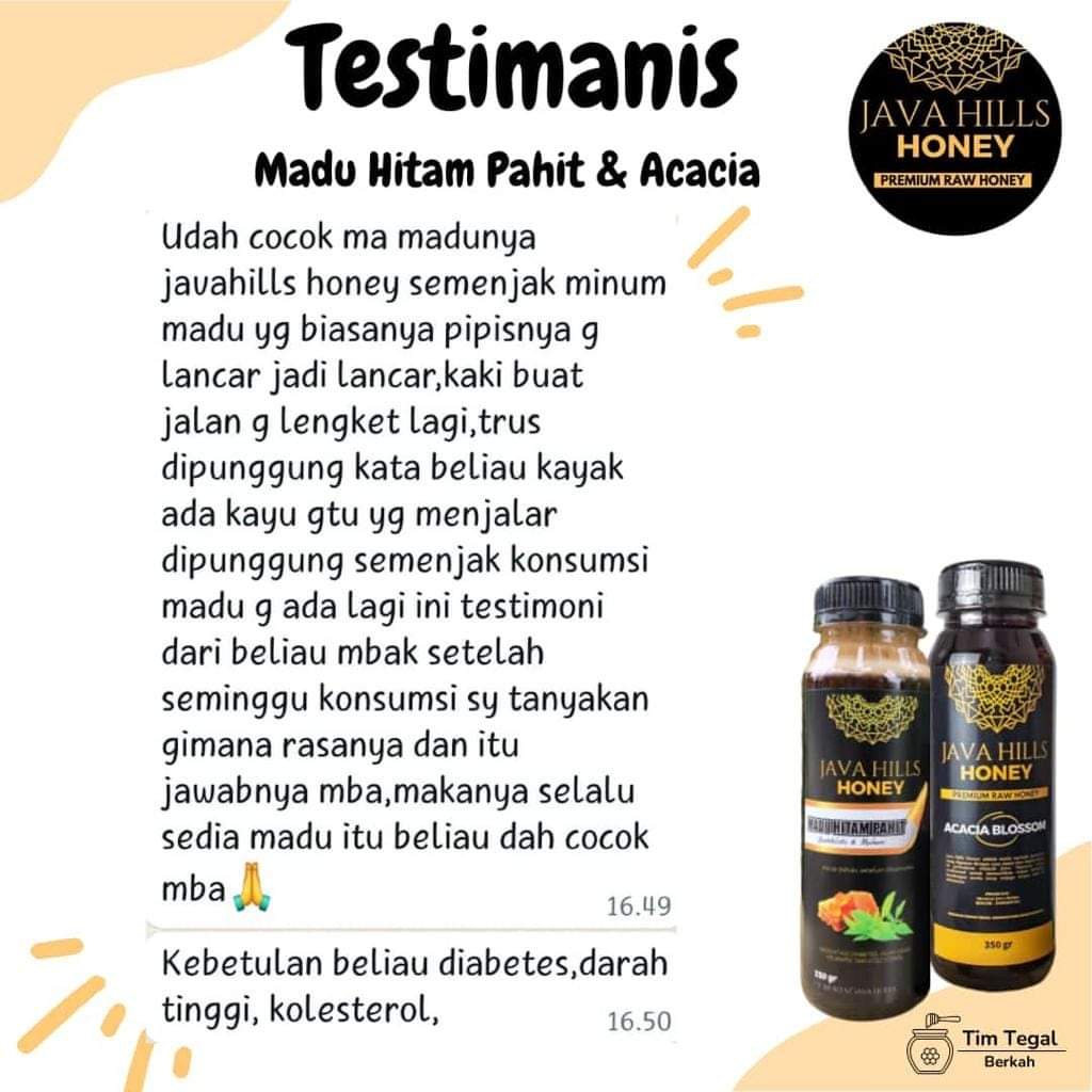 GRATIS SENDOK KAYU / MADU HITAM PAHIT BY MUMTAZ JAVA HERBA (Java Hills Honey) 330gr / MADU HITAM PAHIT JAVAHILLS