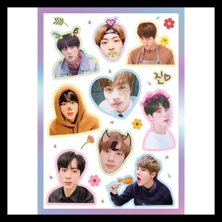 

[READY NO PO] STIKER BTS JIN MEMBER BANGTAN KPOP MURAH STICKER BARU