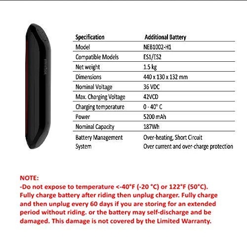 Segway Ninebot Kickscooter External Extender Battery For E22 ES1 ES2 Baterai Skuter