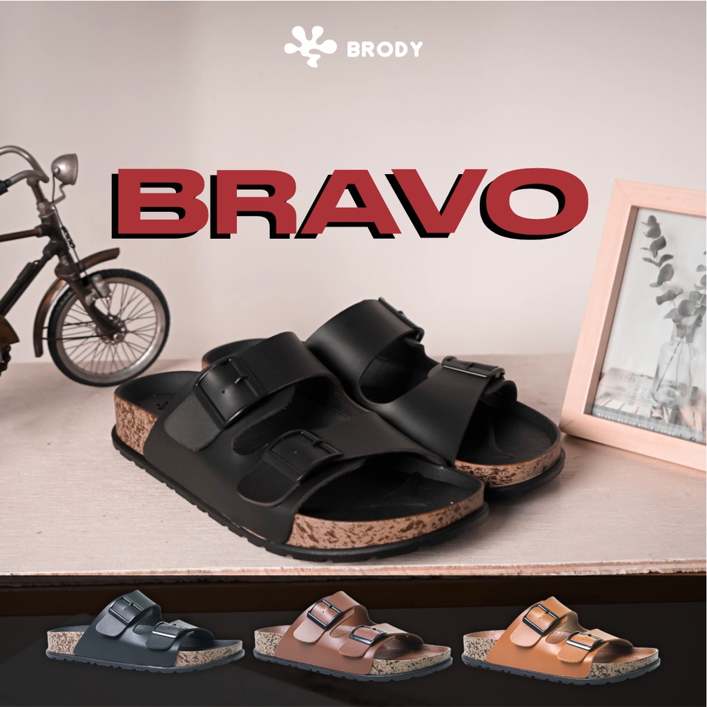 Brody BRAVO Sandal pria casual model ban dua
