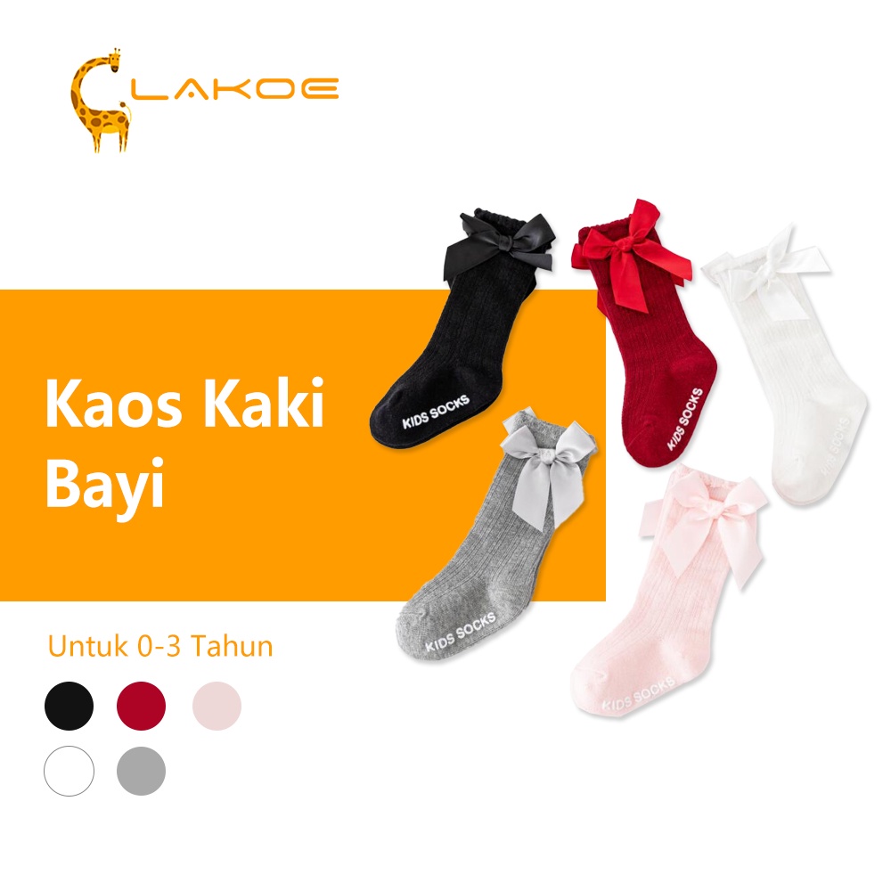 LAKOEOFFICIALMALL COD Kaos Kaki Panjang Anak Bayi Kaus Kaki Bayi Perempuan