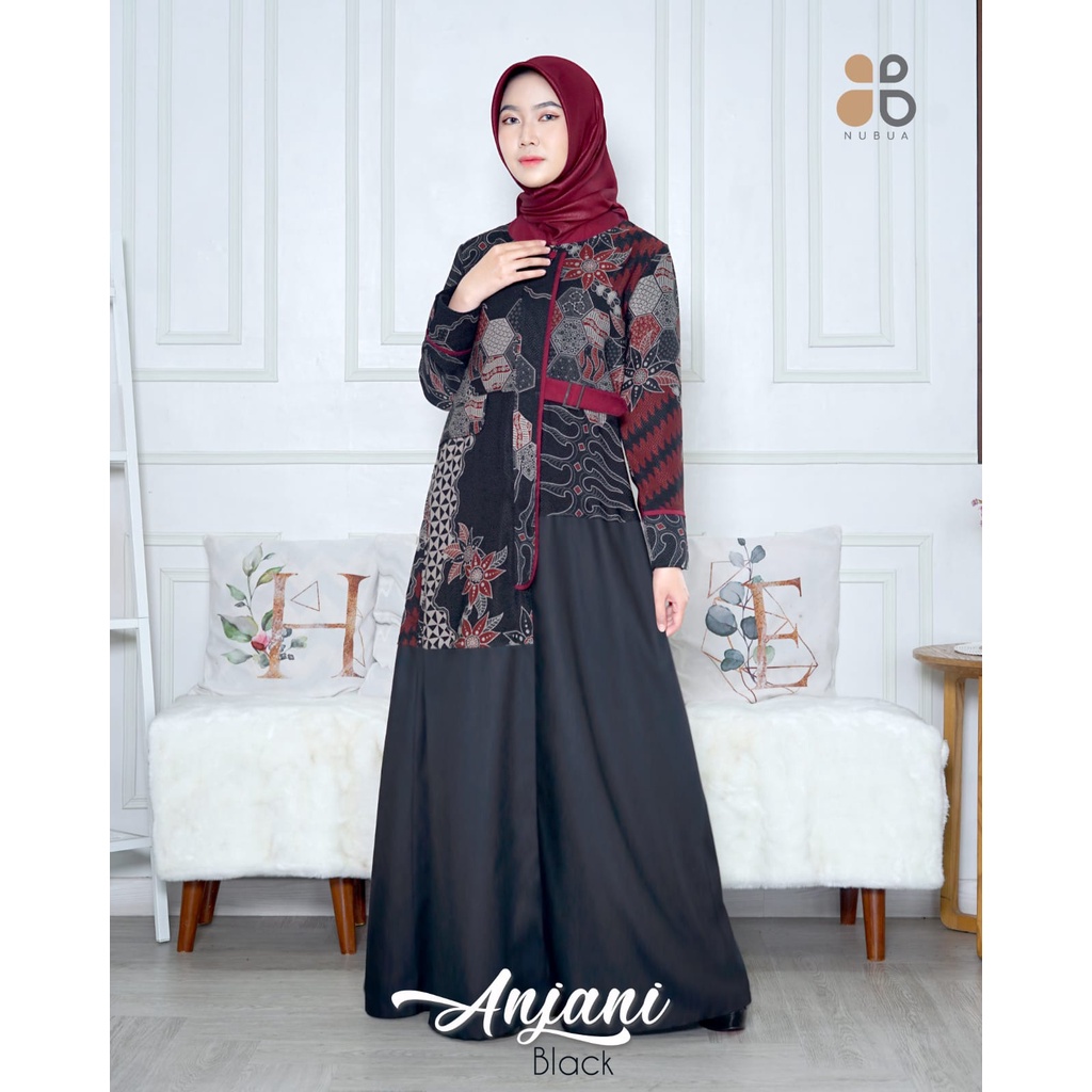 Gamis Fashion Wanita Nubua Anjani Dress Pakaian Muslim Wanita