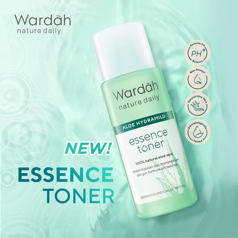 ★ BB ★ Wardah Nature Daily Aloe Hydramild Essence Toner 100ml - Face Toner - Toner Wajah