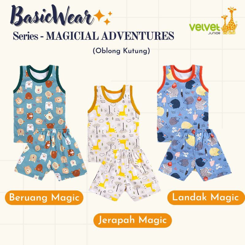 [BISA COD] Setelan Basic Velvet Junior Kutung Oblong motif terbaru Northern lights Radiant Joy and c