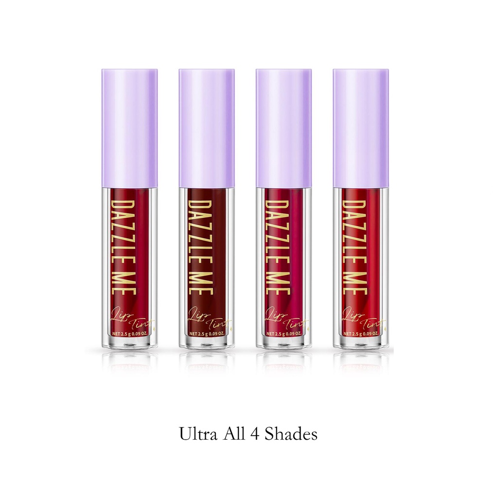 DAZZLE ME Ink-Licious Lip Tint BPOM | Mattedorable Long Lasting Liptint Hyper Moisturizing Lip Stain-Combo 4 Tint
