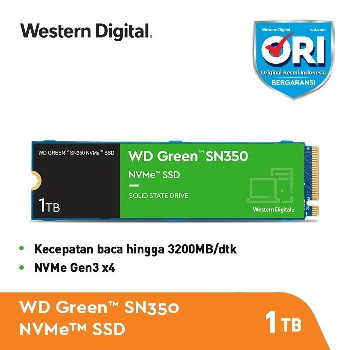 WD Green SSD SN350 1TB M.2 NVMe PCIe Gen3 2280
