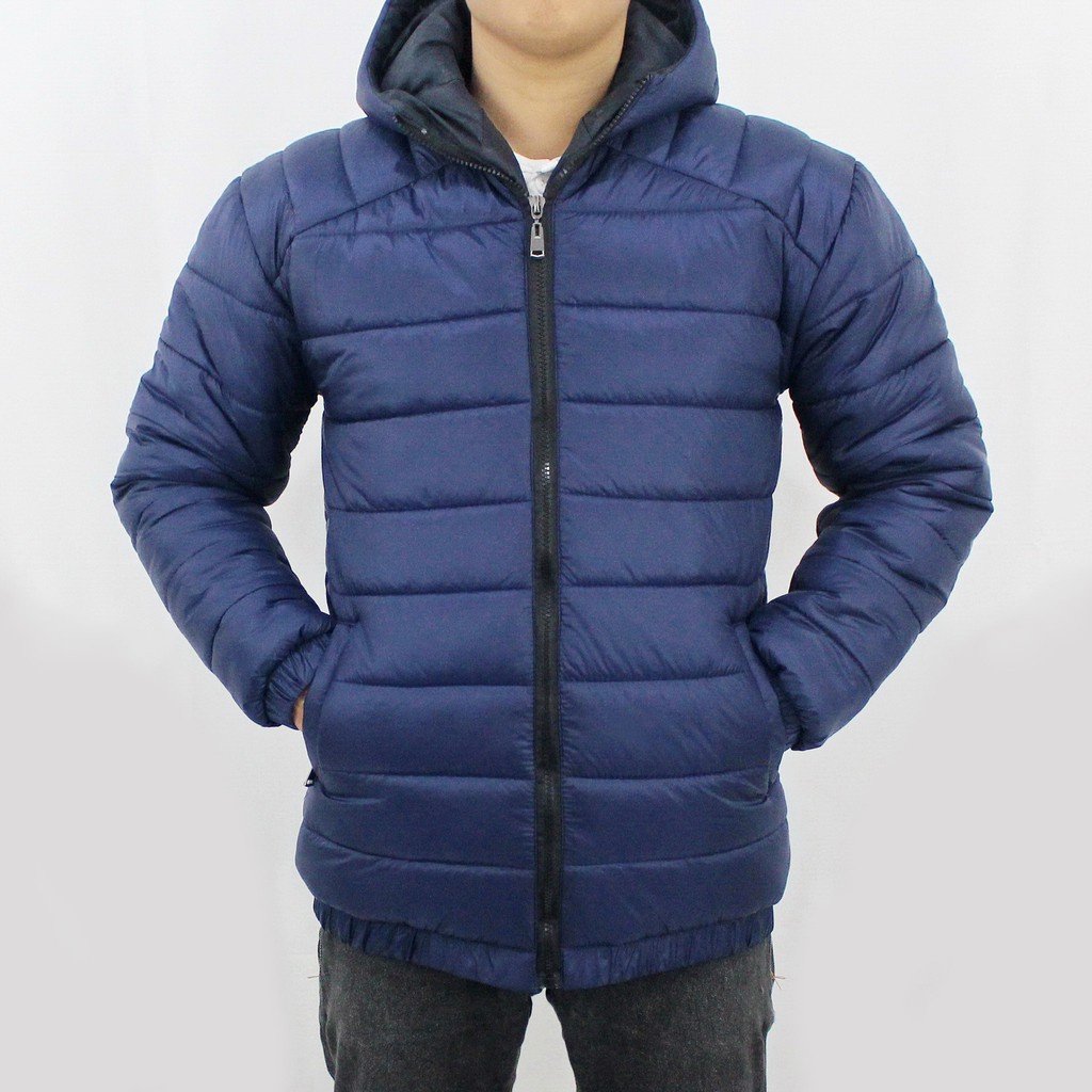 Puffer Jaket Navy Metalik Jaket Kembung Bahan Parasut Despo Metalik Puffer Jaket  Puffer Coat Jaket 