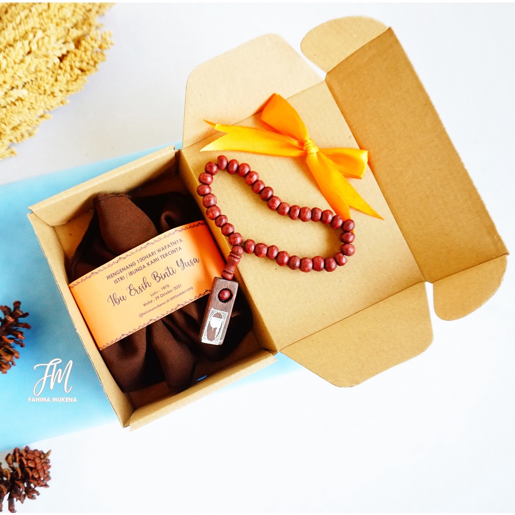 SOUVENIR SCRUNCHIE BOX / SOUVENIR TAHLIL SOUVENIR 7HARI SOUVENIR 40HARIAN SOUVENIR 100 HARI / SOUVEN