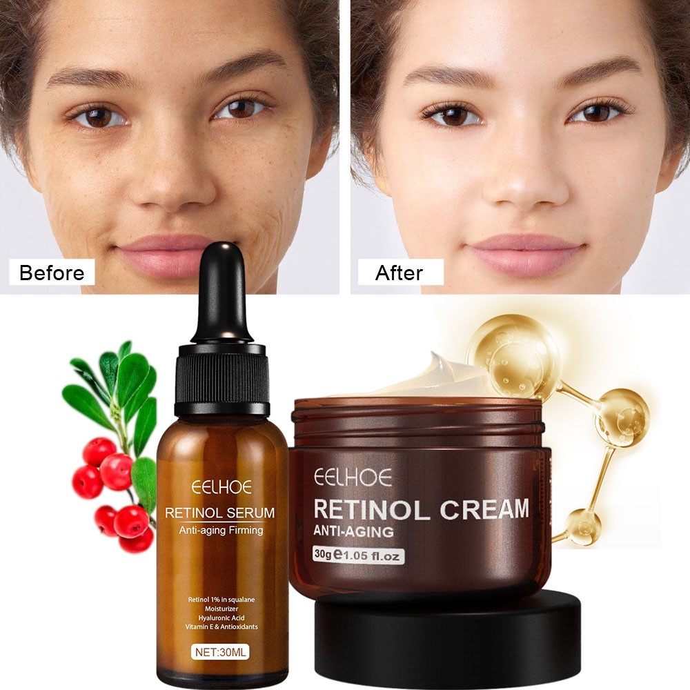 Jual EELHOE Retinol Cream/Retinol Serum 30gr Untuk Wajah Anti Penuaan Retinol Pelembab Krim