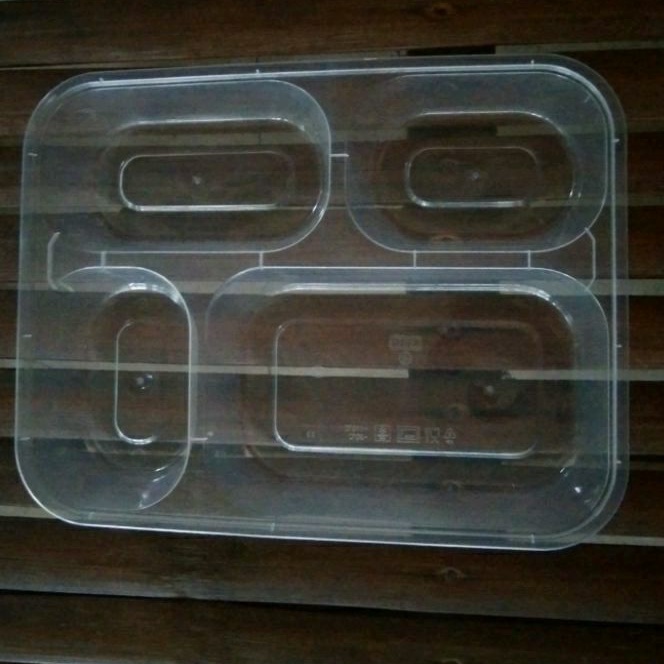 Eceran Thinwall Bento sekat 4 wadah nasi bekal