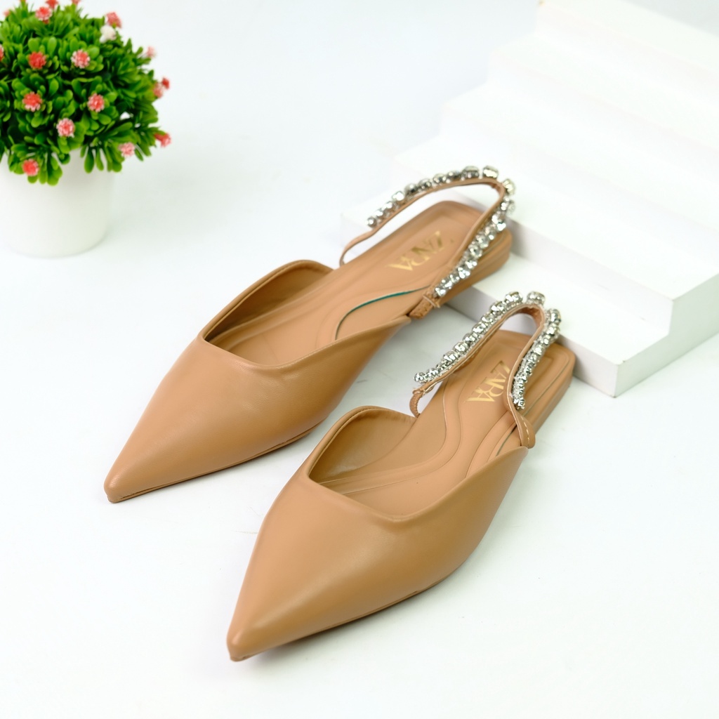 SEPATU WANITA FLAT MULES ZS465 SHOES IMPORT PREMIUM