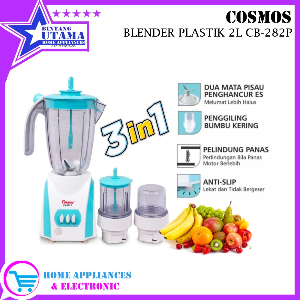 Jual Blender Cosmos CB282P Blender Kaca CB 282 P / CB 282P (2 Liter