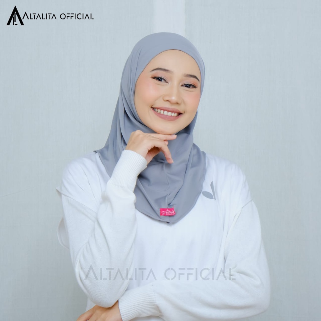 Altalita - Jilbab Bergo Zyta Sport Instan Non Pet / Non Pad Terbaru Bahan Jersey Premium Cocok untuk Olahraga Volly Futsal Senam dan Sehari-hari