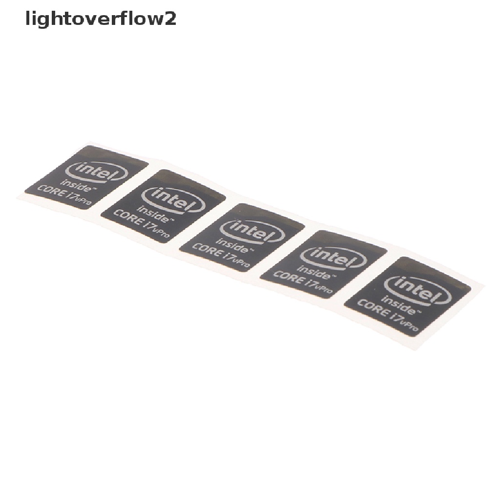 (lightoverflow2) 5pcs Stiker Label DIY Kualitas Tinggi Untuk Core i7 Core Laptop / Desktop / CPU