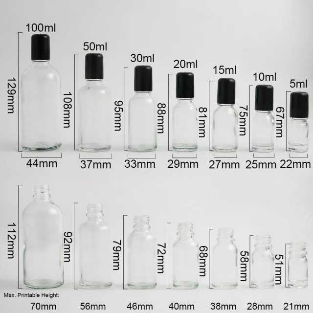 Hadir Botol Roll On Kaca Frosted 5Ml,10Ml,15Ml,20Ml, 30Ml, 50Ml,100Ml Tebal Limited