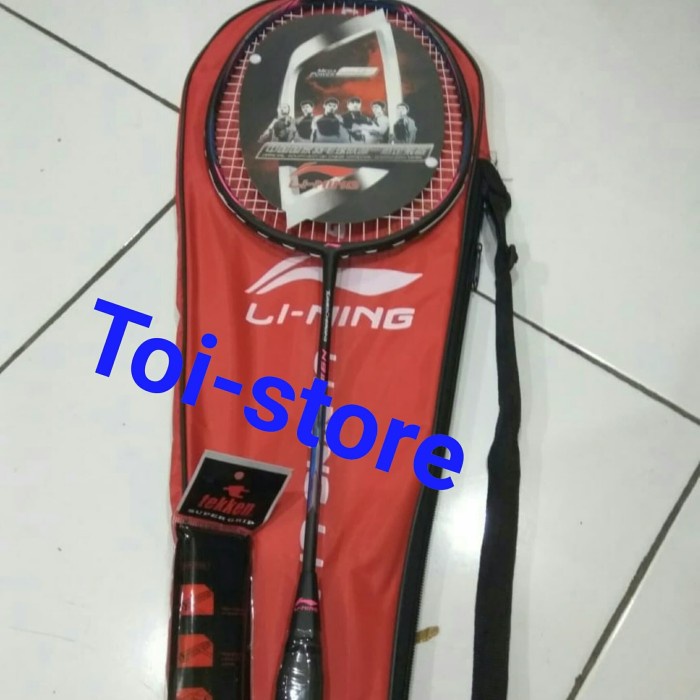 Raket Raket Badminton Lining Senar Bonus Tas + Grip