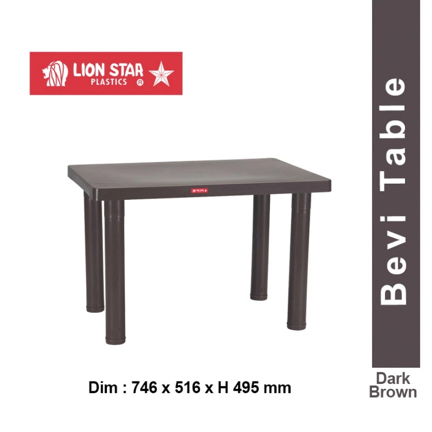 LION STAR Bevi Table/ Meja Plastik MF-2 (746 x 516 x H 495 mm)