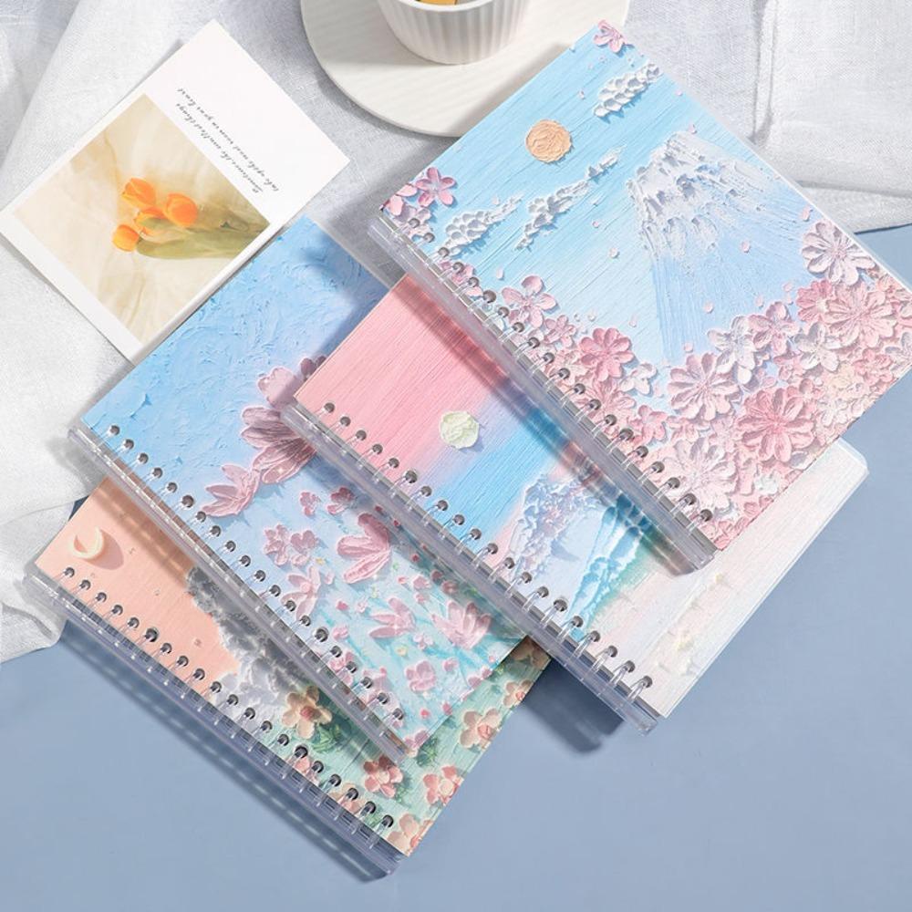 R-flower A5 Landscape Notebook Alat Tulis Kosong Notepad Jurnal Diary Gaya Cina