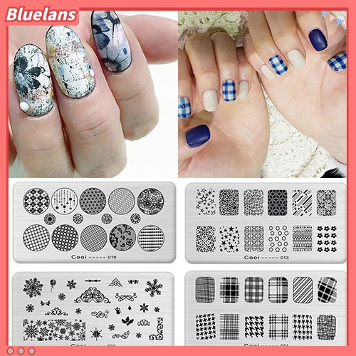 Bluelans Plat Stempel Cetakan Gambar Nail Art Manicure DIY