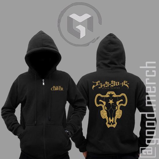 Jaket Pria Anime Black Clover Sweater Distro Polos