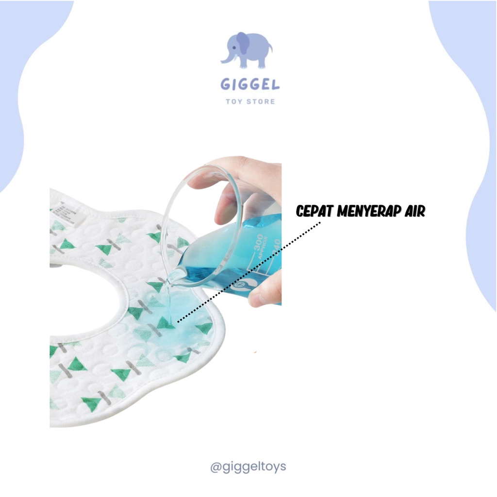 [ Giggel ] Baby Bib / Slaber / Celemek Kain Baby Newborn / Celemek Mpasi