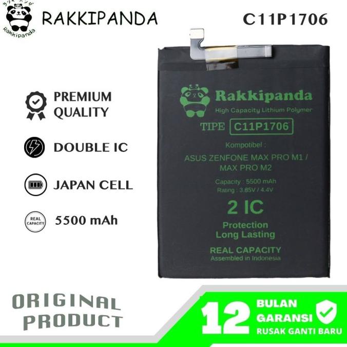 rakkipanda baterai c11p1706 for asus max pro m1 / asus max pro m2