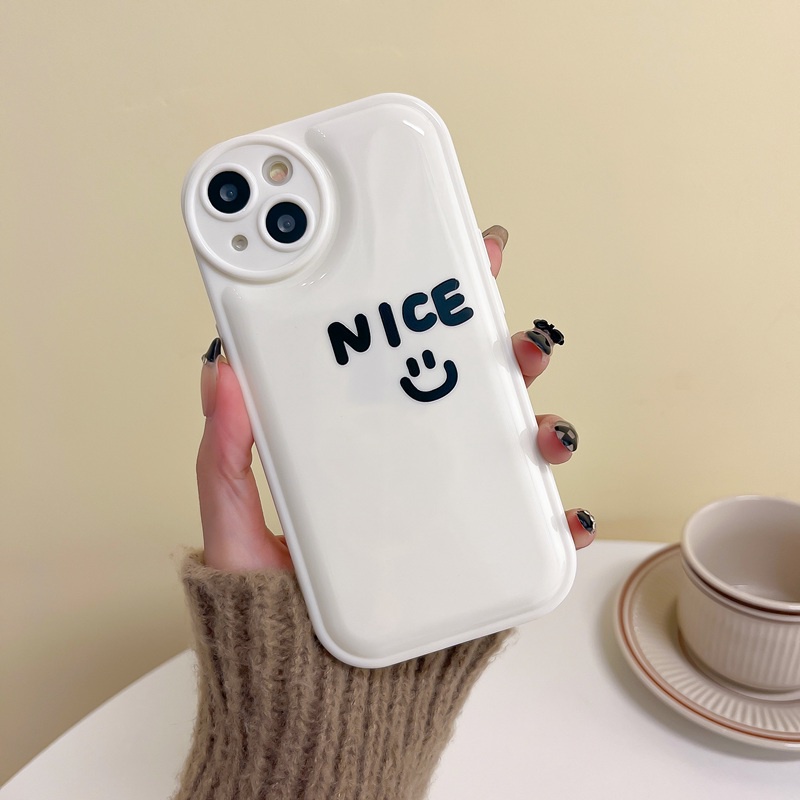 Soft Case Desain Smile Air Cushion Untuk OPPO A57 A5 A9 A53 A33 A31 A7 A5S A12 A11K F9 Pro A15S A35 A32 A33 F11 A3S VIVO V23 S1 Y11 Y20 Y30 Y15S Y20i Y19 Y20 Y30i Y12