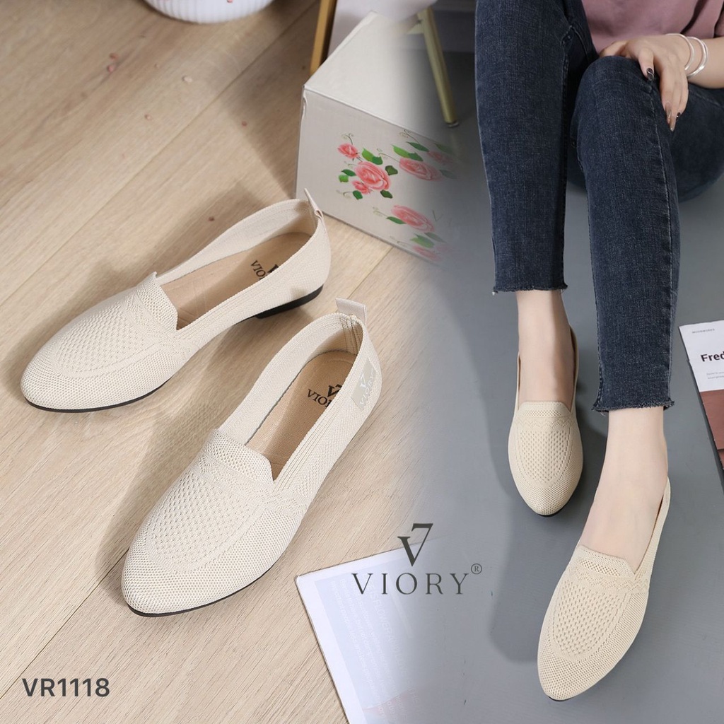 VIORY Sepatu Wanita Flykint Flat Shoes #VR1118 ORIGINAL