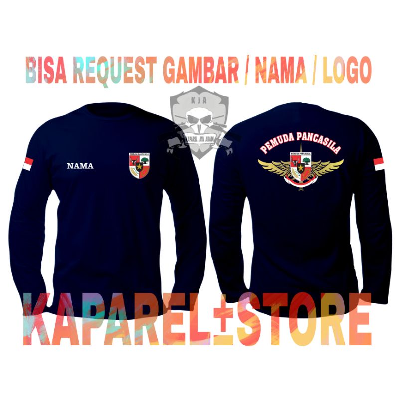 Kaos Logo PP Pemuda Pancasila / Baju PP Pancasila/ Atasan PP Pemuda Pancasila Lengan Panjang kaos Po