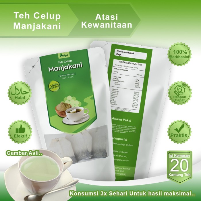 

ORIGINAL MURAH Teh Celup Daun Manjakani, Herbal Berkhasiat, 100% Asli